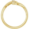 126864 / Ring / Set / 14K Yellow / Natural Diamond / Round / 1.5 Mm / Polished / .03 Ctw Natural Diamond Freeform Ring