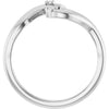 126864 / Ring / Set / 14K White / Natural Diamond / Round / 1.5 Mm / Polished / .03 Ctw Natural Diamond Freeform Ring