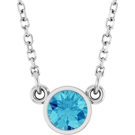 Natural Blue Zircon | Round | 4mm