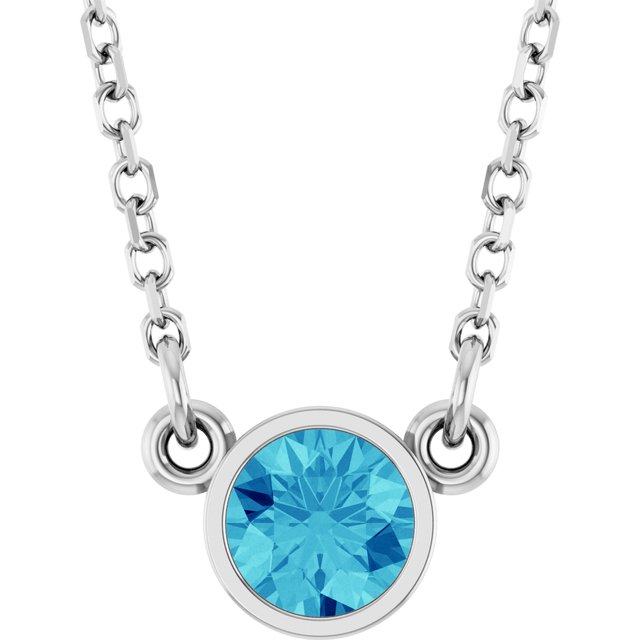Natural Blue Zircon | Round | 4mm