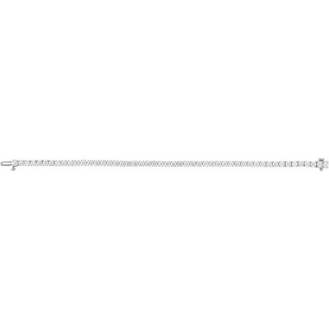 4-Prong Round Lab Diamond Tennis Bracelet — 14K White Gold