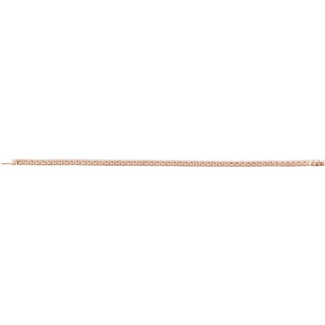 4-Prong Round Lab Diamond Tennis Bracelet — 14K Rose Gold