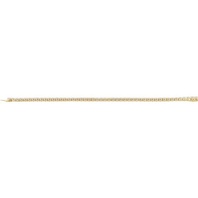 4-Prong Round Lab Diamond Tennis Bracelet — 14K Yellow Gold