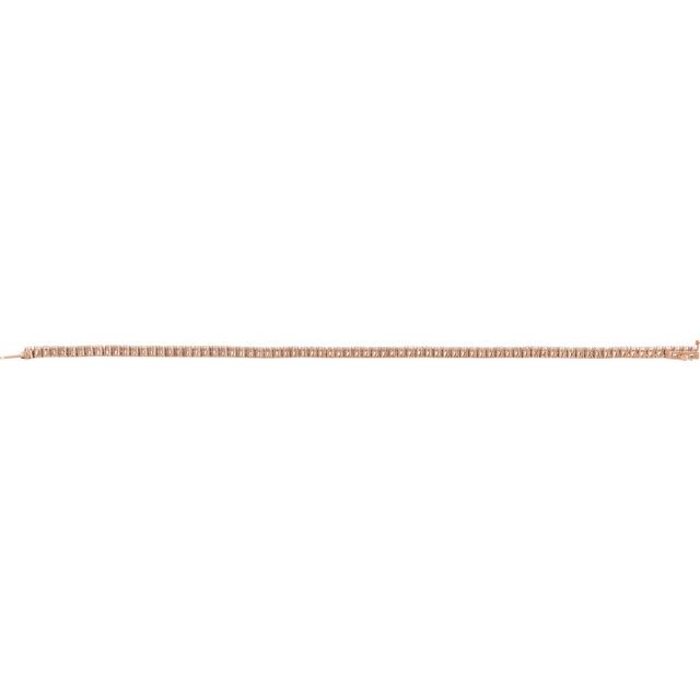 4-Prong Round Lab Diamond Tennis Bracelet — 14K Rose Gold