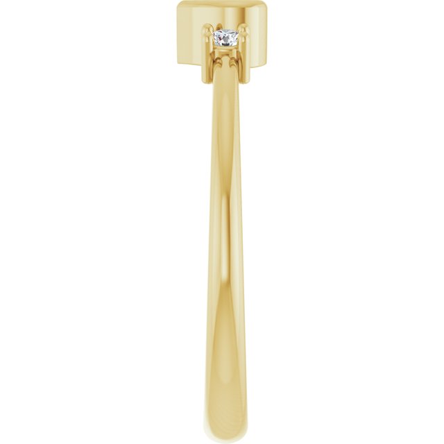 126910 / Ring / Set / 14K Yellow / Natural Diamond / Heart / 3 X 3 Mm / Natural Diamond / Polished / 1/6 Ctw Natural Diamond Ring