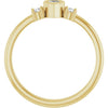 126910 / Ring / Set / 14K Yellow / Natural Diamond / Heart / 3 X 3 Mm / Natural Diamond / Polished / 1/6 Ctw Natural Diamond Ring