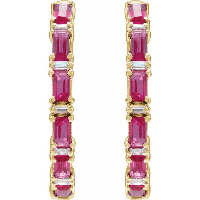 Natural Ruby | Straight baguette | 3.5 x 1.8mm