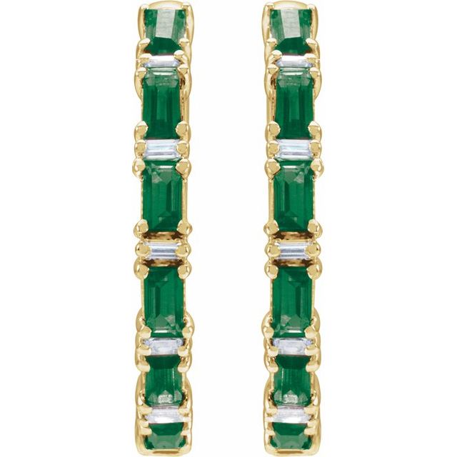 Natural Emerald | Straight baguette | 3.5 x 1.8mm