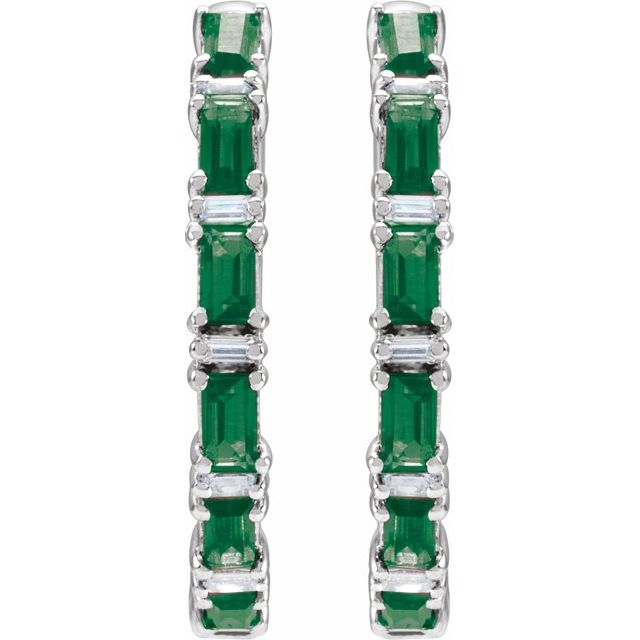 Natural Emerald | Straight baguette | 3.5 x 1.8mm