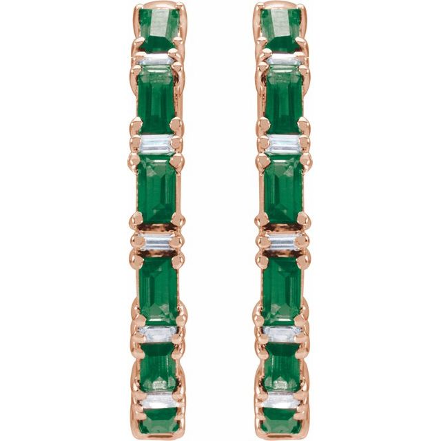Natural Emerald | Straight baguette | 3.5 x 1.8mm