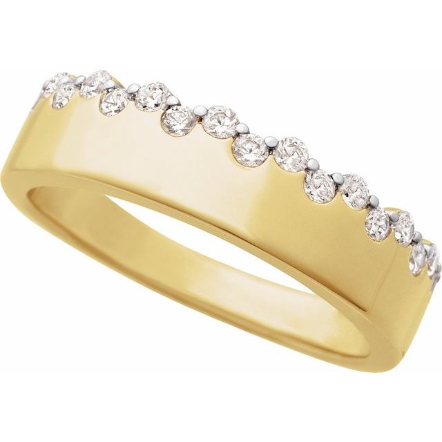 689207 / Ring / Set / 14K Yellow / Natural Diamond / Round / 1.7 Mm / Polished / 1/3 Ctw Natural Diamond Ring