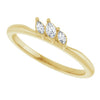 126931 / Ring / Set / 14K Yellow / Natural Diamond / Marquise / 3.5 X 2 Mm / Natural Diamond / Polished / 1/8 Ctw Natural Diamond Three-Stone Stackable Ring