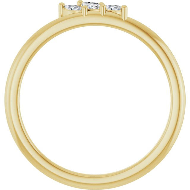 126931 / Ring / Set / 14K Yellow / Natural Diamond / Marquise / 3.5 X 2 Mm / Natural Diamond / Polished / 1/8 Ctw Natural Diamond Three-Stone Stackable Ring