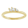 126931 / Ring / Set / 14K Yellow / Natural Diamond / Marquise / 3.5 X 2 Mm / Natural Diamond / Polished / 1/8 Ctw Natural Diamond Three-Stone Stackable Ring