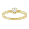 126935 / Ring / Set / 14K Yellow / Lab-Grown Diamond / Oval / 4 X 3 Mm / Polished / 1/6 Ct Lab-Grown Diamond Solitaire Ring