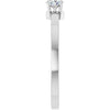 126935 / Ring / Set / 14K White / Lab-Grown Diamond / Oval / 4 X 3 Mm / Polished / 1/6 Ct Lab-Grown Diamond Solitaire Ring