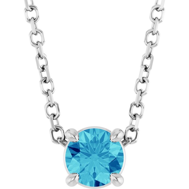 Natural Blue Zircon | Round | 4mm