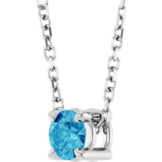 Natural Blue Zircon | Round | 4mm