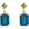 Natural London Blue Topaz | Emerald | 7 x 5mm
