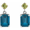 Natural London Blue Topaz | Emerald | 7 x 5mm