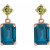 Natural London Blue Topaz | Emerald | 7 x 5mm