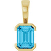 Lab-Grown Aqua Sapphire | Emerald | 8 x 6mm