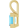 Lab-Grown Aqua Sapphire | Emerald | 8 x 6mm