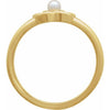 6709 / Ring / Set / 14K Yellow / Cultured Seed Pearl / Pearl / 3 Mm / Polished / Pearl Floral Ring