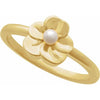 6709 / Ring / Set / 14K Yellow / Cultured Seed Pearl / Pearl / 3 Mm / Polished / Pearl Floral Ring
