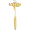 6709 / Ring / Set / 14K Yellow / Cultured Seed Pearl / Pearl / 3 Mm / Polished / Pearl Floral Ring