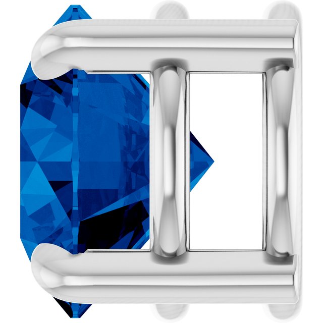 Natural Blue Sapphire | Round | 6.5mm | Lab-Grown Blue Sapphire | Round | 6.5mm