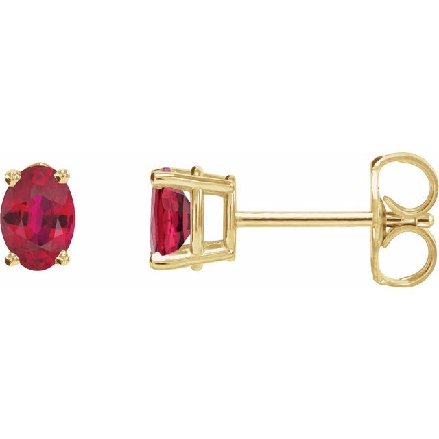 Lab-Grown Ruby | Oval | 6 x 4mm | Natural Ruby | Oval | 6 x 4mm | Lab-Grown Ruby | Oval | 7 x 5mm