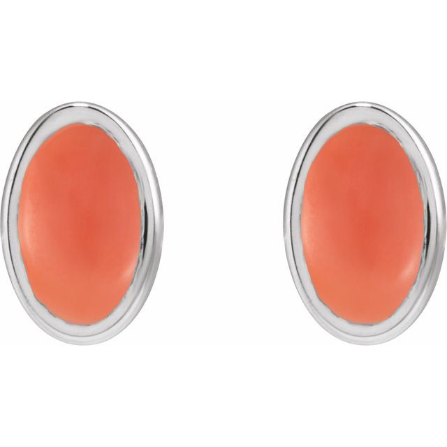 Natural Pink Coral | Oval | 5 x 3mm | Natural Pink Coral | Oval | 6 x 4mm