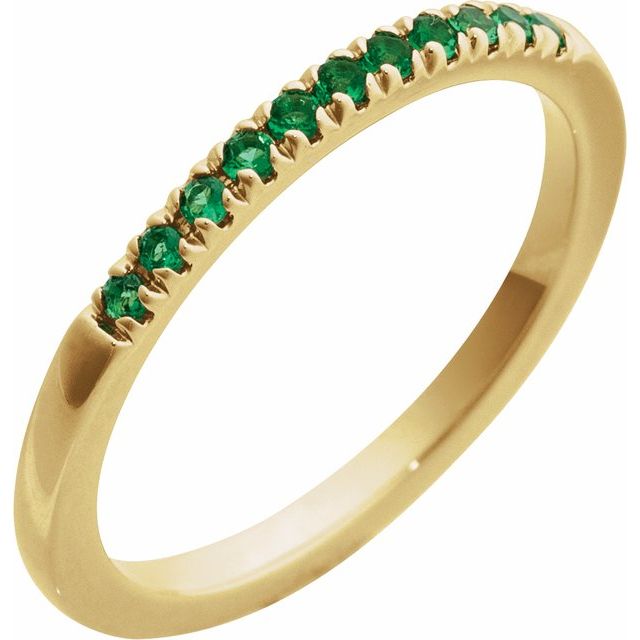 Natural Emerald Stackable Ring