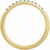 689237 / Ring / Set / 14K Yellow / Natural Emerald / Round / 1.5 Mm / Polished / Natural Emerald Stackable Ring