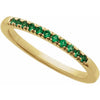689237 / Ring / Set / 14K Yellow / Natural Emerald / Round / 1.5 Mm / Polished / Natural Emerald Stackable Ring