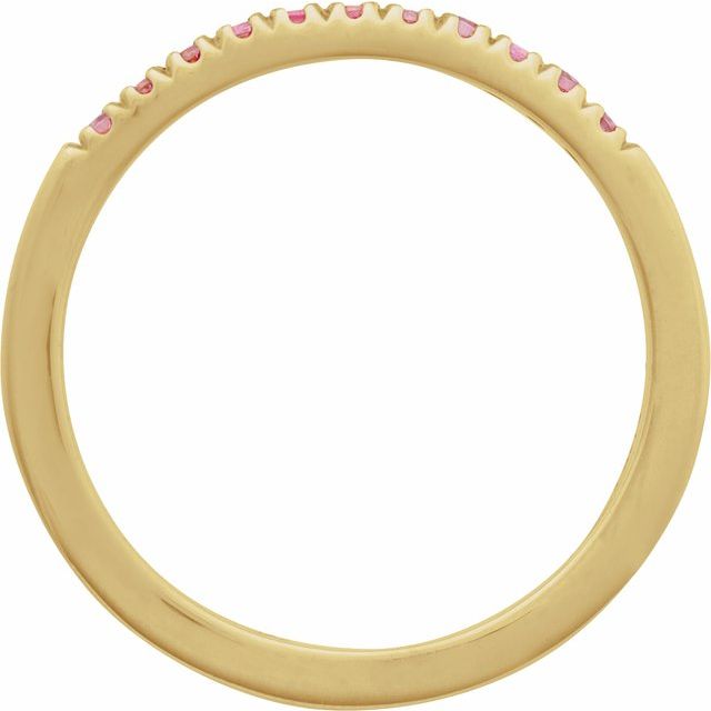 689237 / Ring / Set / 14K Yellow / Natural Pink Tourmaline / Round / 1.5 Mm / Polished / Natural Pink Tourmaline Stackable Ring