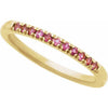 689237 / Ring / Set / 14K Yellow / Natural Pink Tourmaline / Round / 1.5 Mm / Polished / Natural Pink Tourmaline Stackable Ring