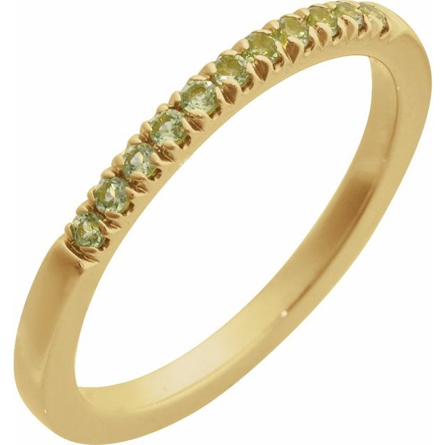 Natural Peridot Stackable Ring