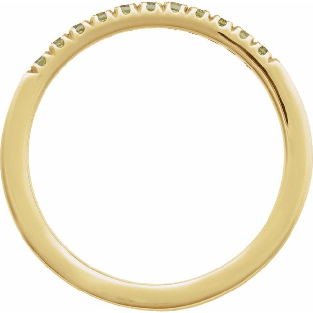 689237 / Ring / Set / 14K Yellow / Natural Peridot / Round / 1.5 Mm / Polished / Natural Peridot Stackable Ring