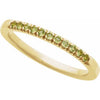 689237 / Ring / Set / 14K Yellow / Natural Peridot / Round / 1.5 Mm / Polished / Natural Peridot Stackable Ring