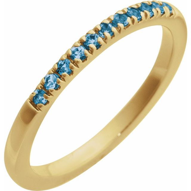 Natural London Blue Topaz Stackable Ring