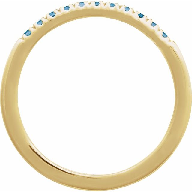 689237 / Ring / Set / 14K Yellow / Natural London Blue Topaz / Round / 1.5 Mm / Polished / Natural London Blue Topaz Stackable Ring