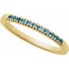 689237 / Ring / Set / 14K Yellow / Natural London Blue Topaz / Round / 1.5 Mm / Polished / Natural London Blue Topaz Stackable Ring
