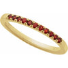 689237 / Ring / Set / 14K Yellow / Natural Mozambique Garnet / Round / 1.5 Mm / Polished / Natural Mozambique Garnet Stackable Ring