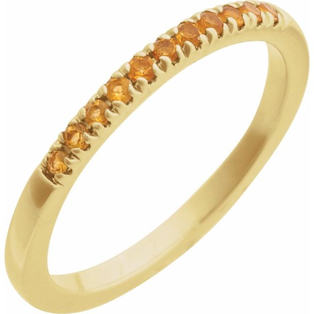 Natural Citrine Stackable Ring