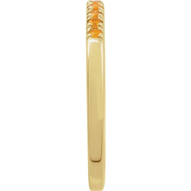 689237 / Ring / Set / 14K Yellow / Natural Citrine / Round / 1.5 Mm / Polished / Natural Citrine Stackable Ring