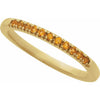 689237 / Ring / Set / 14K Yellow / Natural Citrine / Round / 1.5 Mm / Polished / Natural Citrine Stackable Ring