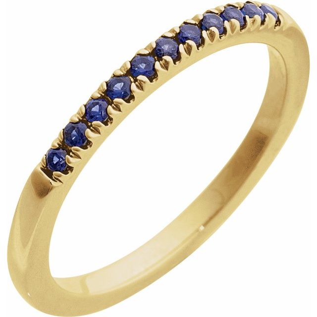 689237 / Ring / Set / 14K Yellow / Lab-Grown Blue Sapphire / Round / 1.5 Mm / Polished / Lab-Grown Blue Sapphire Stackable Ring