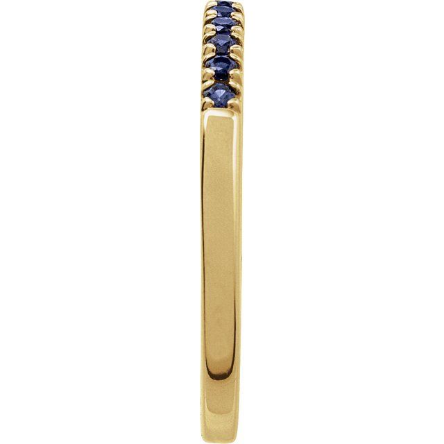689237 / Ring / Set / 14K Yellow / Lab-Grown Blue Sapphire / Round / 1.5 Mm / Polished / Lab-Grown Blue Sapphire Stackable Ring